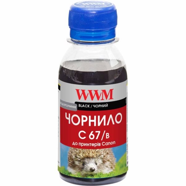 Чорнило WWM для Canon PFI-107Bk 100г Black водорозчинне (C67/B-2)