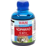 Чорнило WWM для Canon PFI-107С 200г Cyan водорозчинне (C67/C)