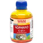 Чорнило WWM для Canon PFI-107Y 200г Yellow водорозчинне (C67/Y)