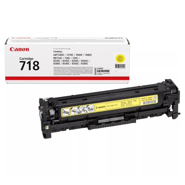 Картридж оригинальный с заправкой Canon 718 Yellow