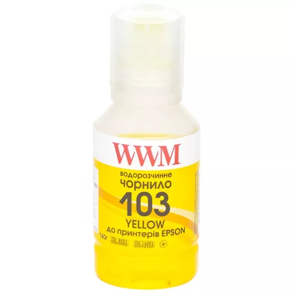 Чернила WWM 103 для Epson L3100/3110/3150 140г Yellow (E103Y)