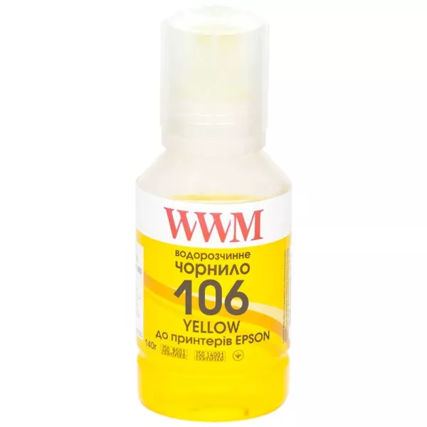 Чернила WWM 106 для Epson L7160/7180 140г Yellow (E106Y)