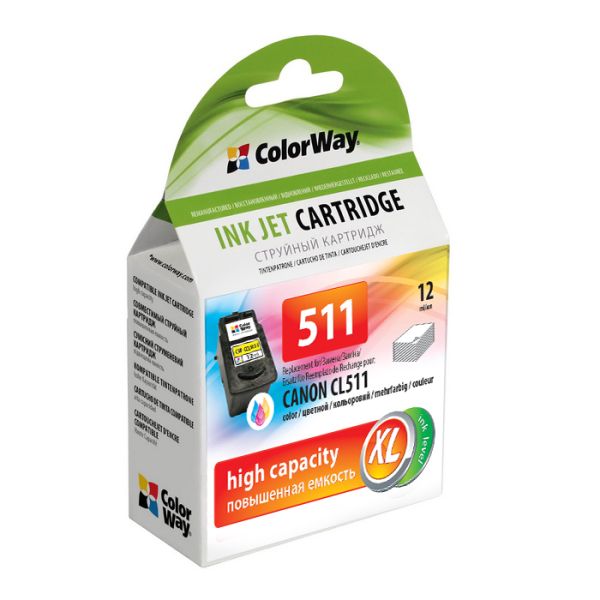 Картридж струменевий ColorWay сумісний з Canon CL-511 (CW-CCL511-I)