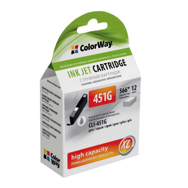 Картридж струменевий ColorWay сумісний з Canon CLI-451G (CW-CLI-451G)