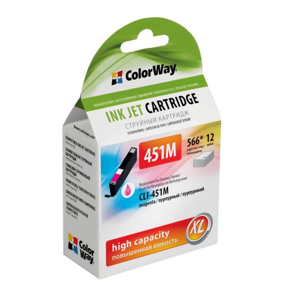 Картридж струменевий ColorWay сумісний з Canon CLI-451M (CW-CLI-451M)