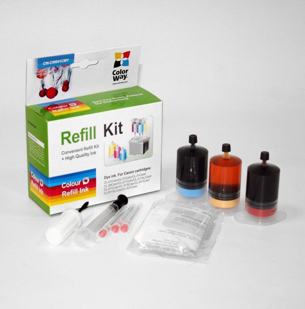 Заправний набір ColorWay до Canon Universal C/M/Y Refill kit 2 x 20 ml (CW-CW041CMY)