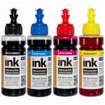 Комплект чорнил ColorWay до Epson EU100 BK/C/M/Y UV Dye-based 4 x 100 ml (CW-EU100SET01)