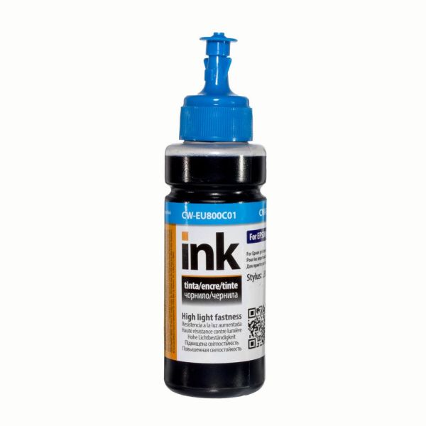 Чернила ColorWay для Epson EU800 C UV Dye-based 100 ml (CW-EU800C01)