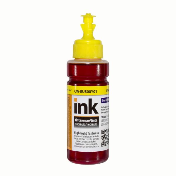 Чорнило ColorWay для Epson EU800 Y UV Dye-based 100 ml (CW-EU800Y01)