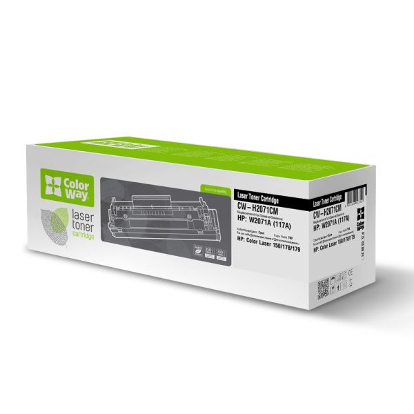 Картридж лазерний ColorWay для HP W2071A (117A) (CW-H2071CM)