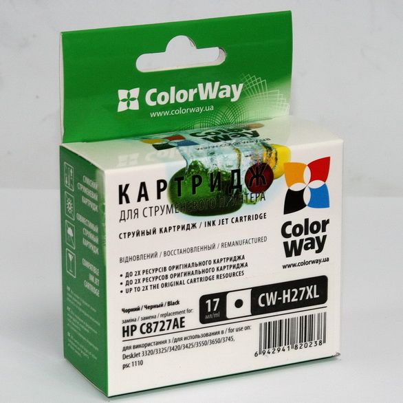 Картридж струйный ColorWay совместим с HP C8727AE (CW-H27XL)