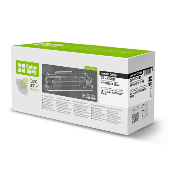 Картридж сумісний аналог ColorWay для HP 51A (Q7551A) Black