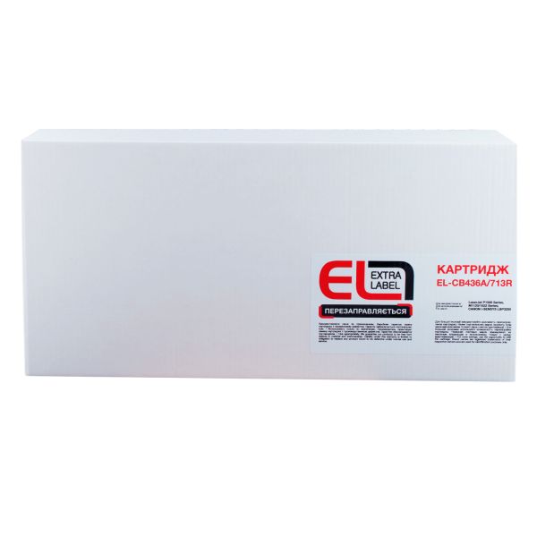 Картридж сумісний Extra Label для HP 36A (CB436A) / Canon 713