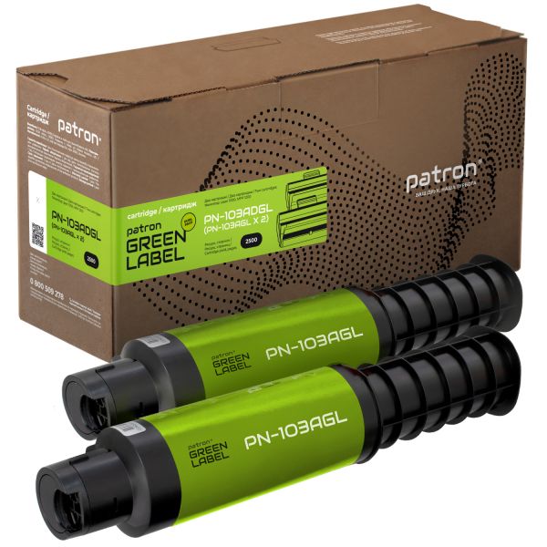 Тонер-картридж сумісний HP 103AD (W1103AD) підвійна упаковка Green Label Patron (PN-103ADGL)