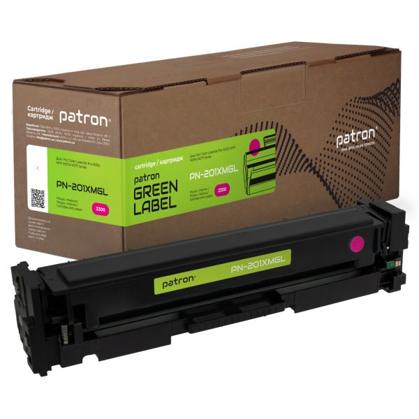 Картридж совместимый HP 201X (CF403X) пурпурный Green Label Patron (PN-201XMGL)