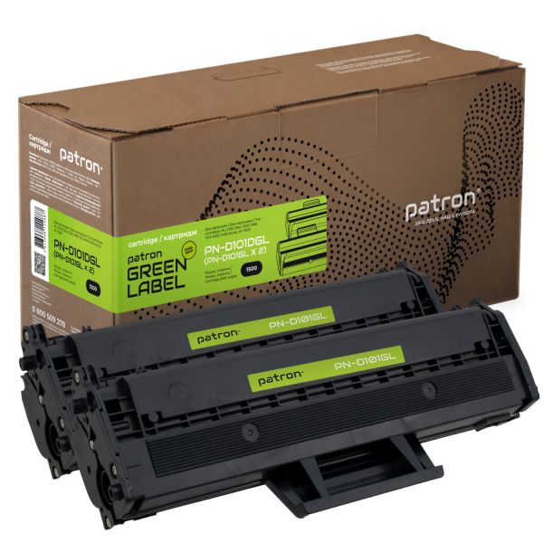 Картридж сумісний Samsung MLT-D101S (ML-2160) підвійна упаковка Green Label Patron 