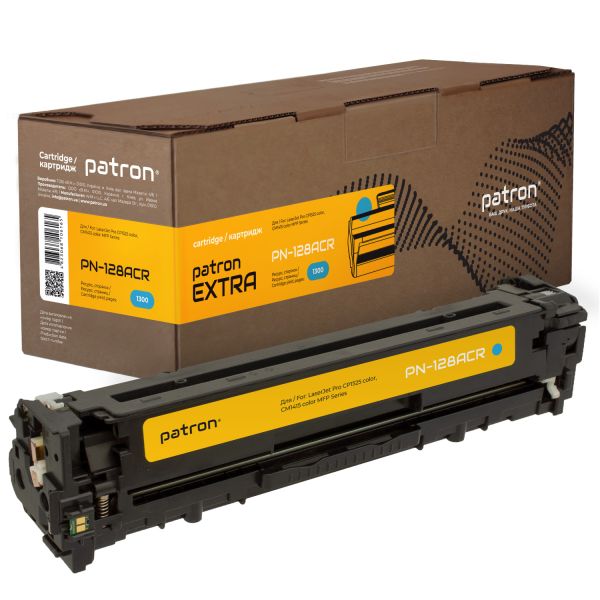 Картридж сумісний HP 128A (CE321A) синій Extra Patron