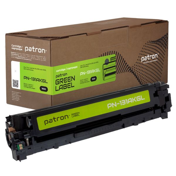 Картридж совместимый HP 131A (CF210A) Green Label, черный Patron (PN-131AKGL)