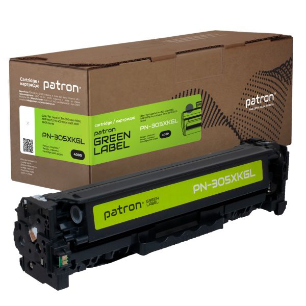 Картридж сумісний Green Label Patron HP 305X (CE410X) Black
