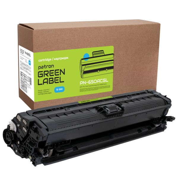 Картридж сумісний HP 650A (CE271A) Green Label, синій Patron (PN-650ACGL)