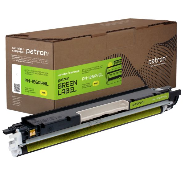 Картридж сумісний Patron Green Label HP 126A (CE312A) Yellow