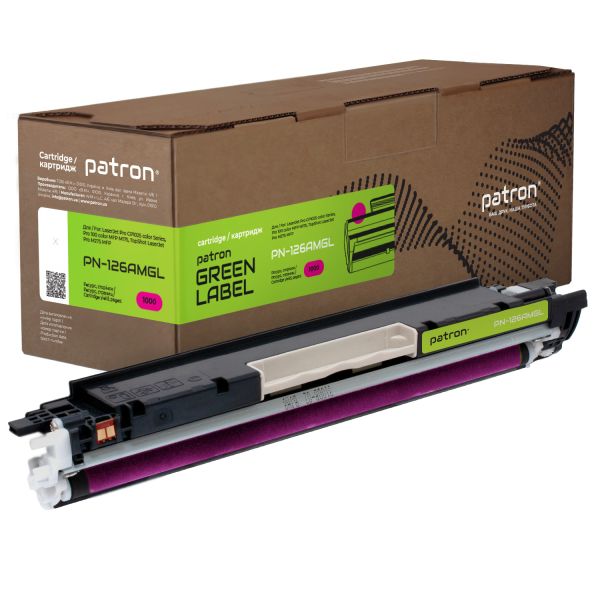 Тонер-картридж совместимый Patron Green Label HP 126A (CE313A) пурпурный 