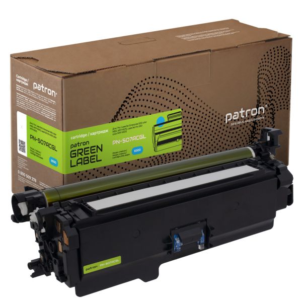 Картридж сумісний HP 507A (CE401A) синій Green Label Patron (PN-507ACGL)