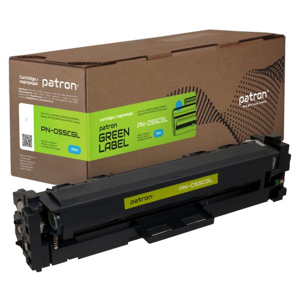 Картридж сумісний Canon 055 синій Green Label Patron (PN-055CGL)