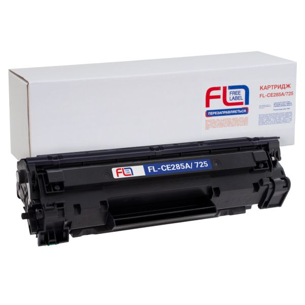 Картридж совместимый Free Label для HP 85A (CE285A) / Canon 725 Black