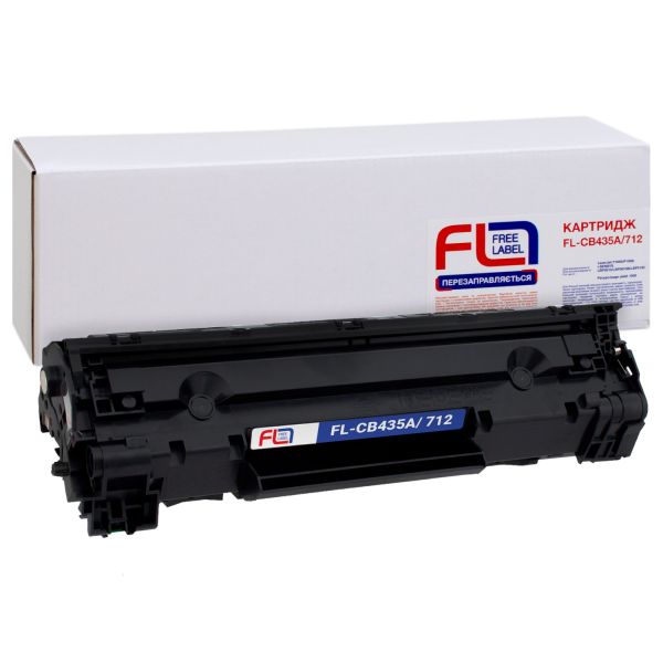 Картридж сумісний Free Label для HP 35A (CB435A) / Canon 712  
