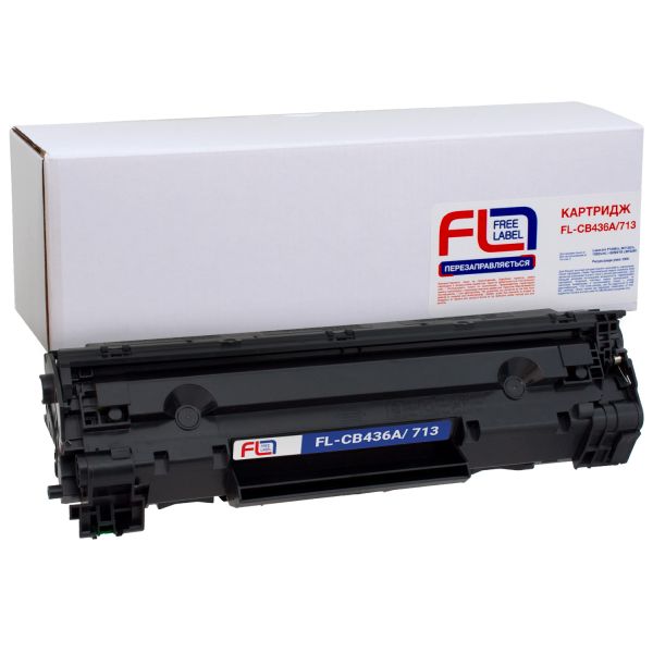 Картридж сумісний Free Label для HP 36A (CB436A) / Canon 713