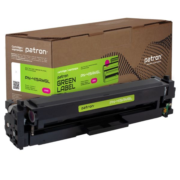 Картридж совместимый HP 415A (W2033A) Green Label, пурпурный Patron 