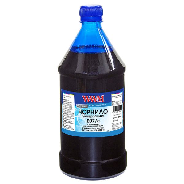 Чернила WWM для Epson Stylus C42/C48/C62 1000г Cyan водорастворимый (E07/C-4)