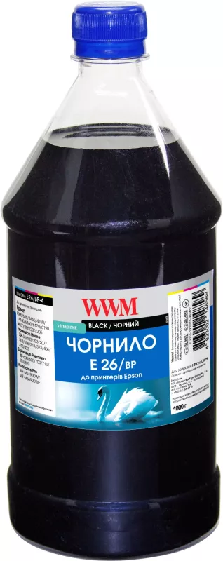 Чернила WWM Epson Expression Premium XP-600/XP-605/XP-700 1000г Black пигментный (E26/BP-4)