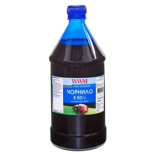 Чернила WWM для Epson Stylus Photo R200/R340/RX620 1000г Cyan водорастворимый (E50/C-4)
