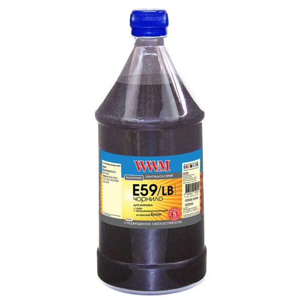 Чернила WWM для Epson Stylus Pro 7890/9890 1000г Light Black водорастворимая (E59/LB-4)