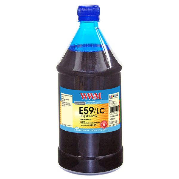 Чернила WWM для Epson Stylus Pro 7890/9890 1000г Light Cyan водорастворимая (E59/LC-4)
