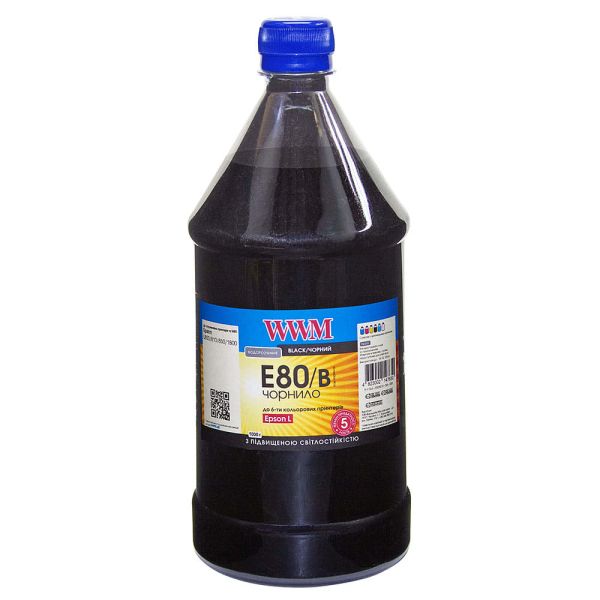 Чернила WWM для Epson L800 1000г Black водорастворимая (E80/B-4) светостойкая