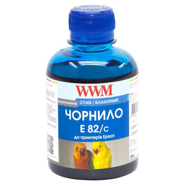 Чорнило WWM для Epson Stylus Photo T50/P50/PX660 200г Cyan водорозчинне (E82/C)