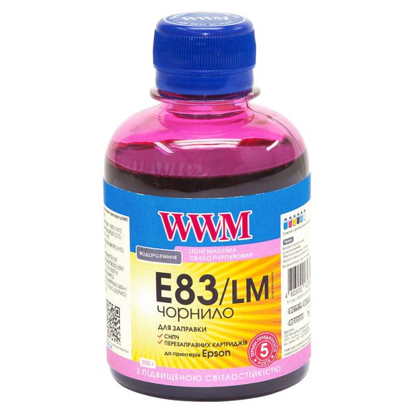 Чорнило WWM для Epson Stylus Photo T50/P50/PX660 200г Light Magenta водорозчинне (E83/LM) світлостійке