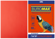 Папір кольоровий «INTENSIV» А4 50 аркушів 80 г/м2 помаранчевий,ТМ Buromax BM.2721350-11