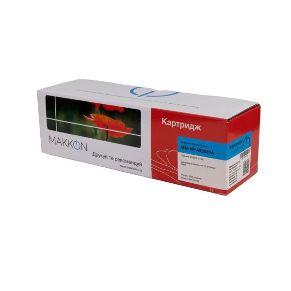Картридж MAKKON сумісний аналог HP 415A (W2031A) Cyan