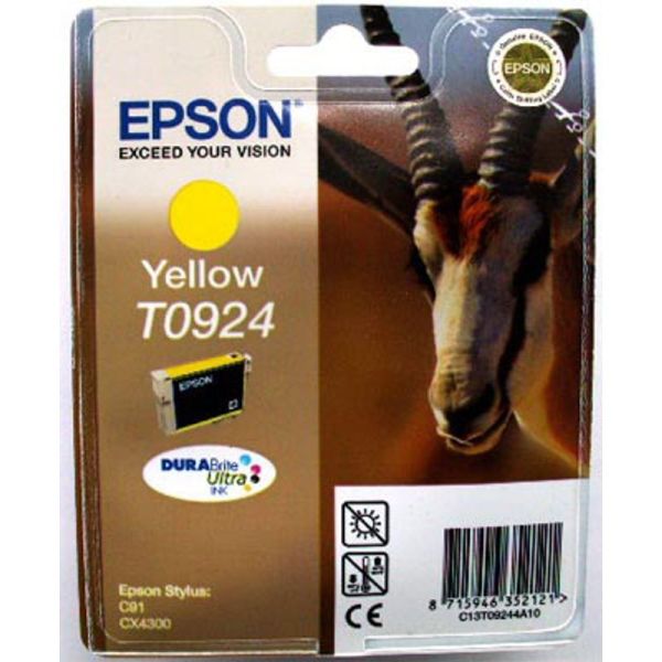 Картридж CHI Epson Stylus C91/240/CX3400/T-26/27/TX106/109/117/119/T0924, Yellow