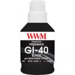Чорнило WWM GI-40 для Canon G5040/G6040 190г Black пігментне (G40BP)