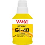 Чорнило WWM GI-40 для Canon G5040/G6040 190г Yellow (G40Y)
