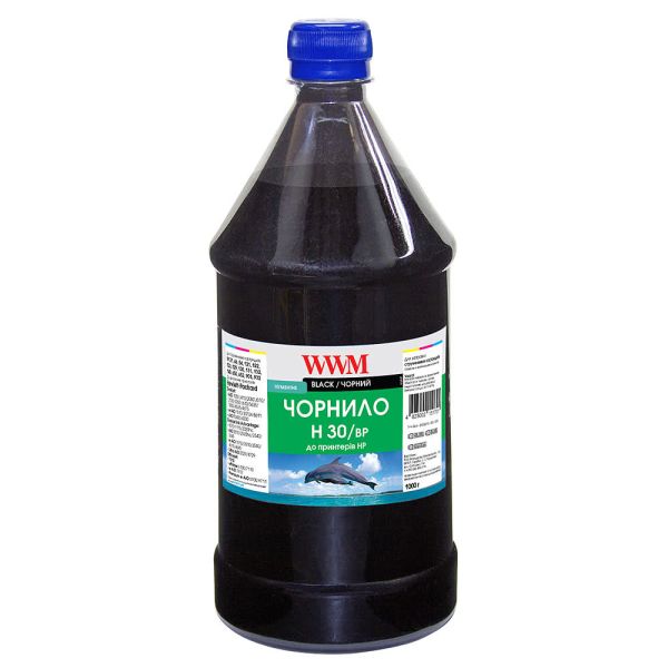 Чорнило WWM для HP №21/121/122 1000г Black пігментне (H30/BP-4)
