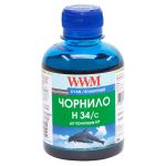 Чорнило WWM для HP №22/121/122 200г Cyan водорозчинне (H34/C)