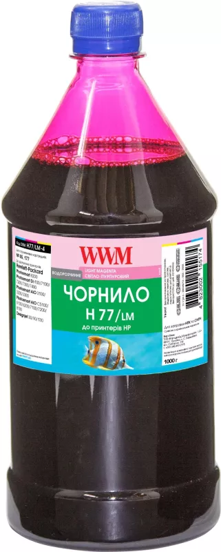 Чернила WWM для HP №177/85 1000г Light Magenta водорастворимая (H77/LM-4)