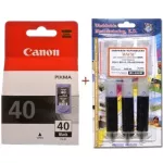 Картридж Canon Pixma MP210/MP450/MX310 PG-40Bk + Заправочный набор Black (Set40-inkB)