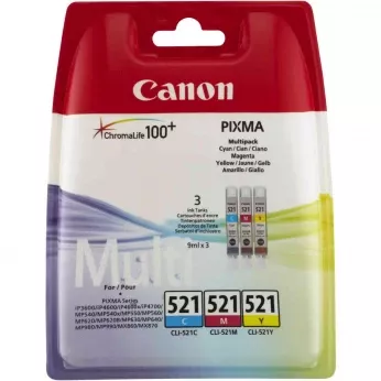 Комплект струйных картриджей Canon Pixma iP4700/MP560/MP640 CLI-521 CLI-521 C/M/Y (2934B010)